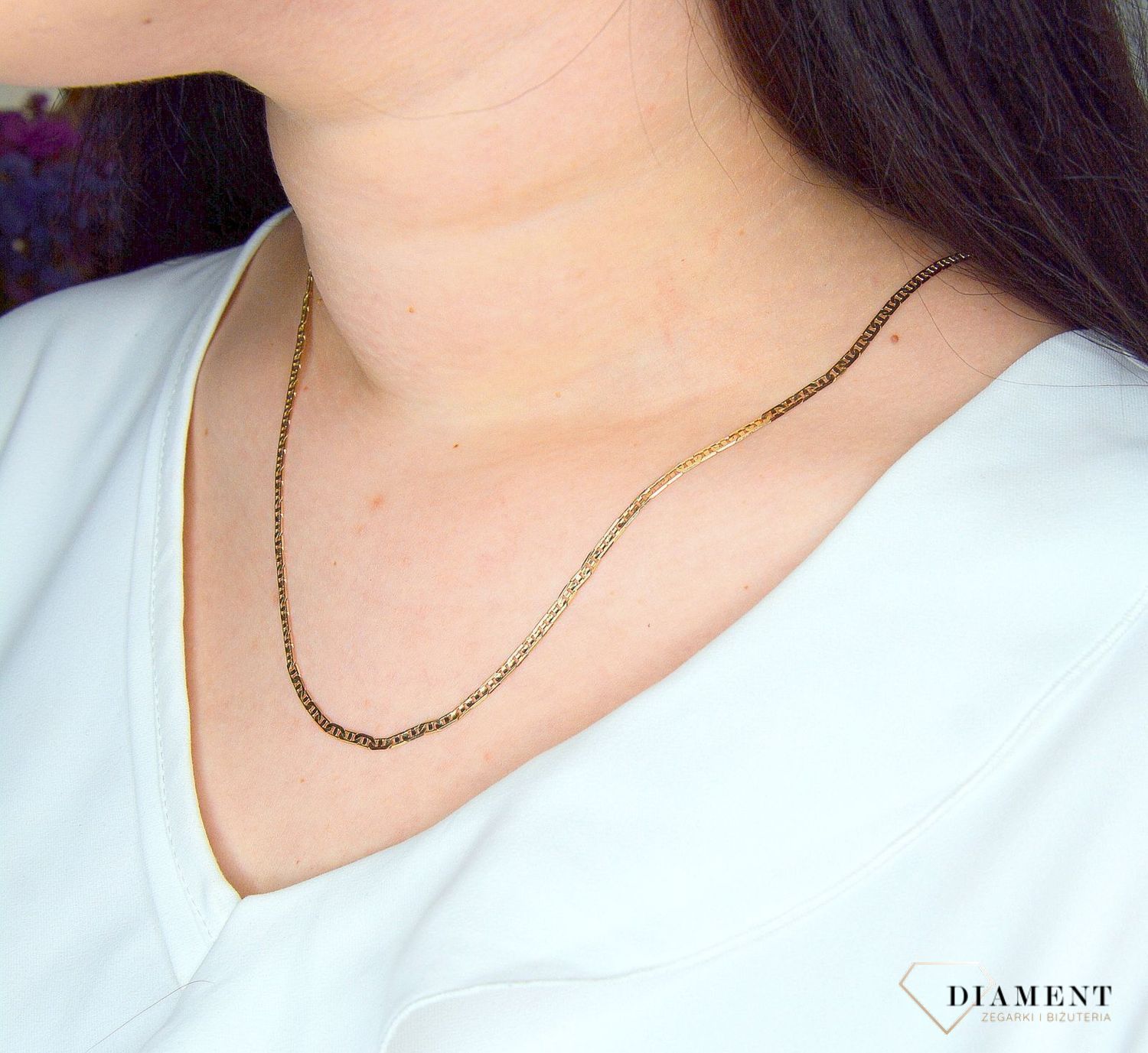 Złoty łańcuszek 585 Gucci o szerokości 3 mm DIA-LAN-3139-585 3mm (1).jpg